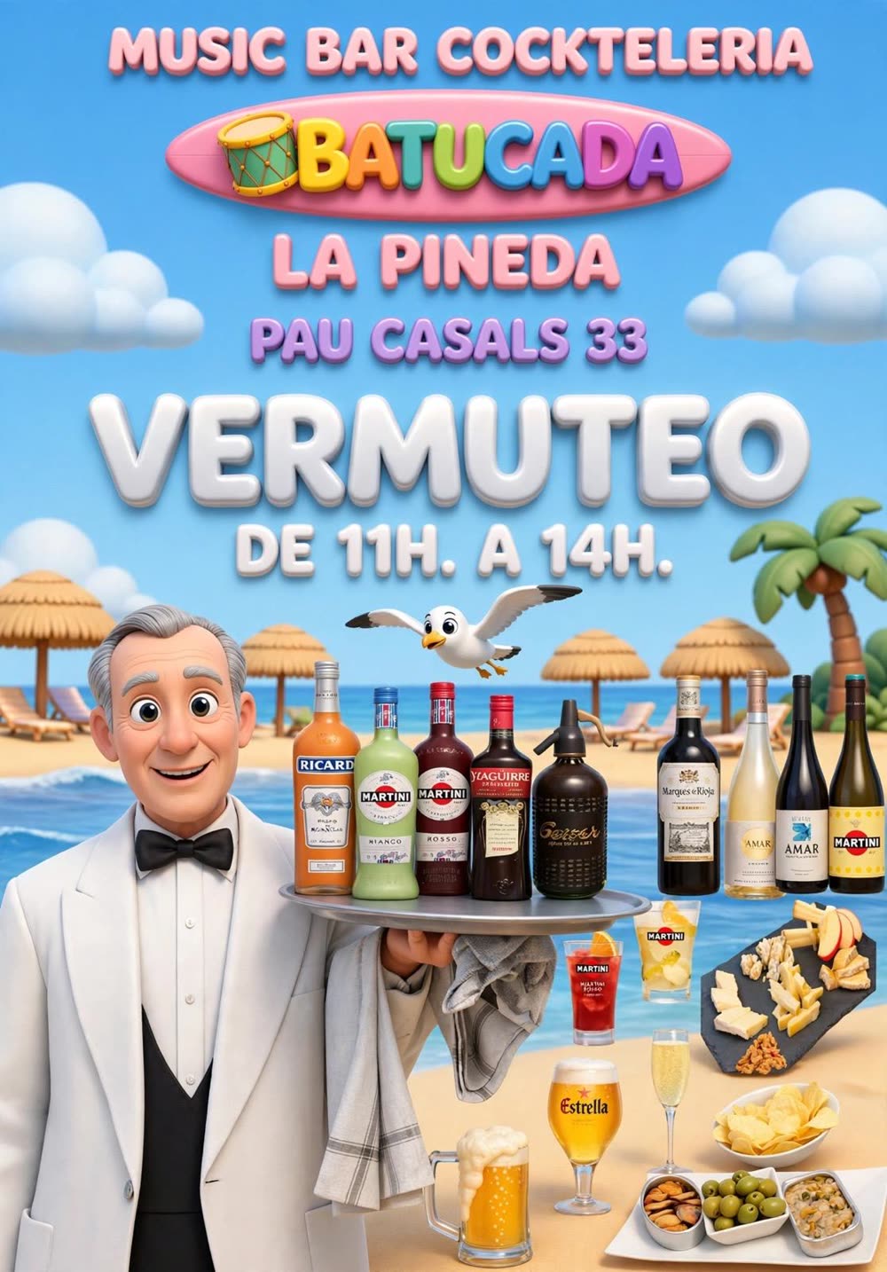 Vermouth hour at Batucada La Pineda